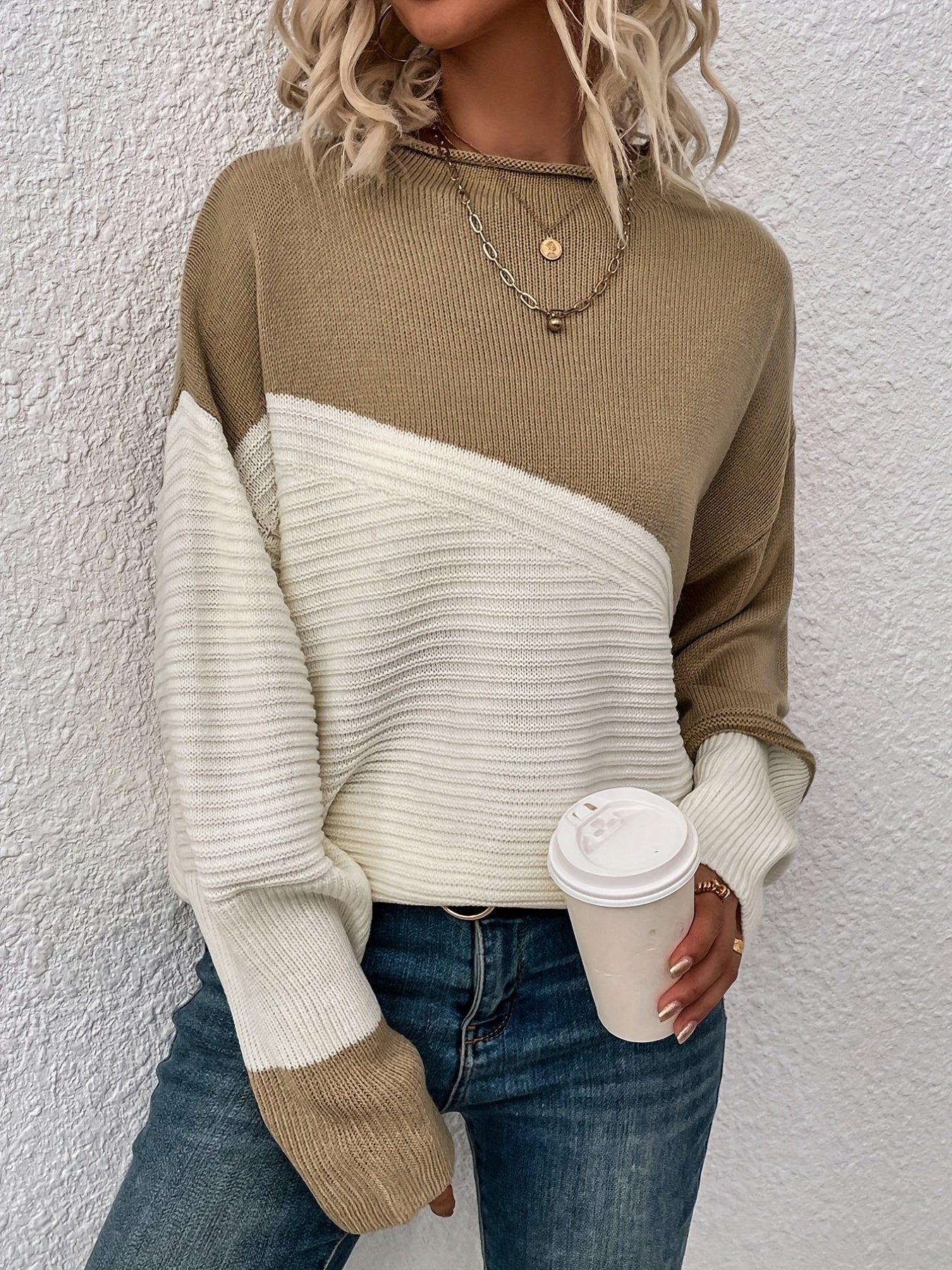 Weißer Oversize Pullover – Mila