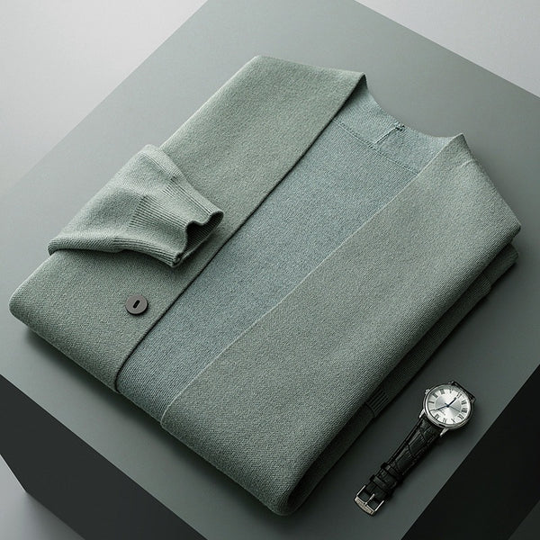 Gerhard – moderner strick-cardigan mit knopfleiste