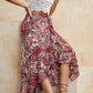 Boho Paisley High Low Midi Skirt