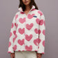 Rosa Wendejacke mit Herzmuster – Amara