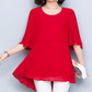Blaue Chiffonbluse - Marie