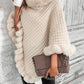 Beiger Eleganter Poncho-Pullover - Sofie