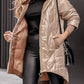 Stylische Kapuzenlange Jacke Schwarz - Lena