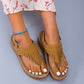 Clara - Boho Fransen Sandalen in Schwarz