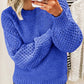 Alina – oversized strickpullover aus wollmischung mit zopfmuster