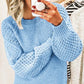 Alina – oversized strickpullover aus wollmischung mit zopfmuster