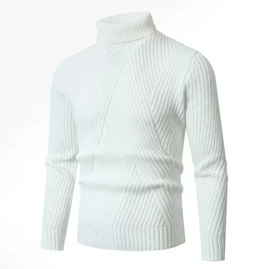 Anders – slim Fit rollkragenpullover aus gerippter wolle
