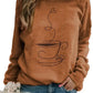 Maja – crewneck sweatshirt mit coffee-cup grafikdruck