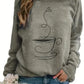 Maja – crewneck sweatshirt mit coffee-cup grafikdruck
