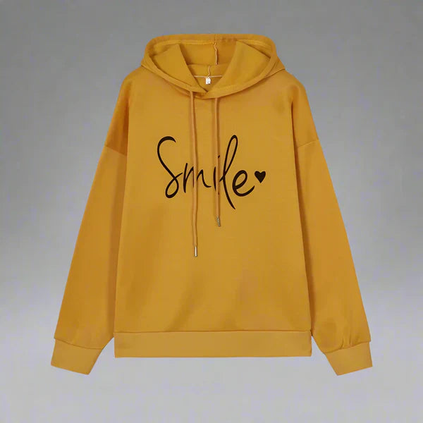 Oversize-hoodie für damen mit slogan – damen