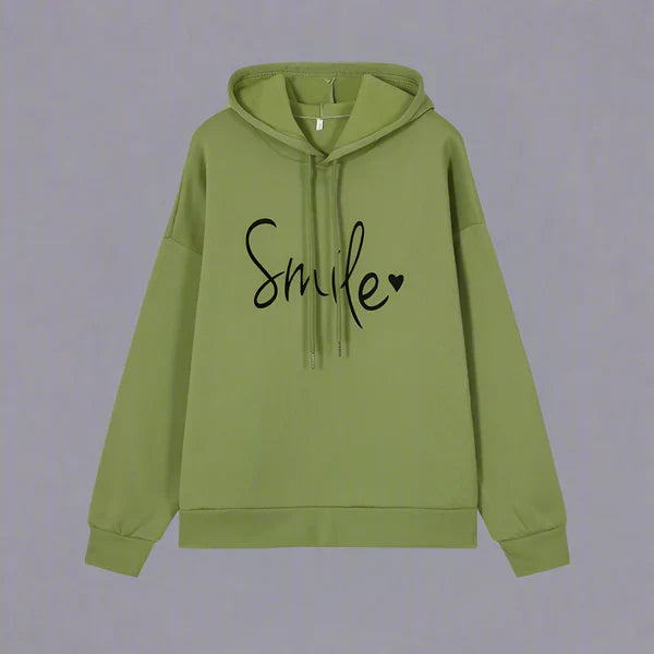 Oversize-hoodie für damen mit slogan – damen