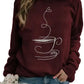 Maja – crewneck sweatshirt mit coffee-cup grafikdruck