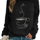 Maja – crewneck sweatshirt mit coffee-cup grafikdruck