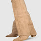 Beige wildlederstiefel für damen