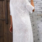 Sophia - Weißes Lochstickerei-Hemdkleid