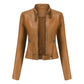 Elegante damen-bikerjacke mit taillierter passform