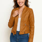 Elegante damen-bikerjacke mit taillierter passform