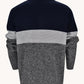 Norbert – moderner feinstrickpullover im color-blocking-design