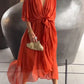 Monica - chiffonkleid mit v-ausschnitt, elegant und stilvoll