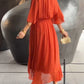 Monica - chiffonkleid mit v-ausschnitt, elegant und stilvoll