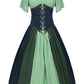 Amaris | dirndl kleid mit farbkeil-design und schnürkorsage für frauen