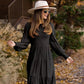 Herbstliches orange maxikleid - Clara