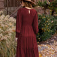 Herbstliches orange maxikleid - Clara