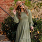 Herbstliches orange maxikleid - Clara