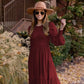 Herbstliches orange maxikleid - Clara