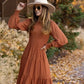 Herbstliches orange maxikleid - Clara
