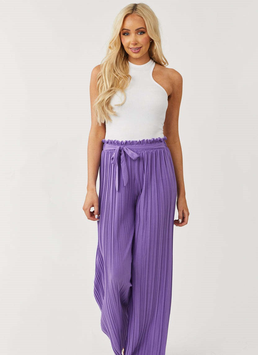 Yen's Schicke Fließfaltenhose