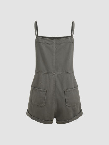 Lilly's Sommer-Chic Denim Short Romper