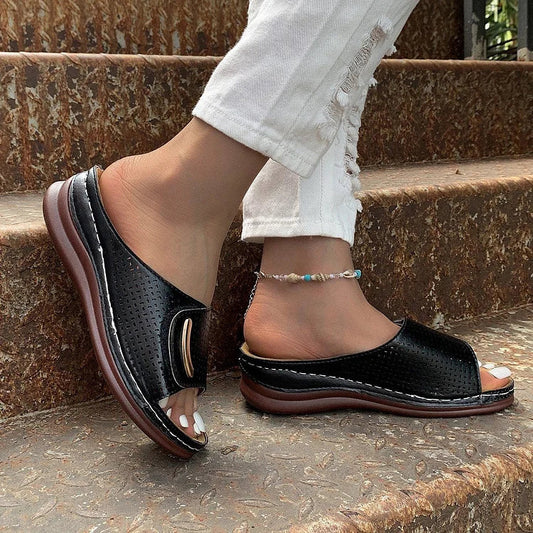 Tonet's Orthopädische Peep-Toe-Sandalen