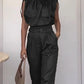 Melanie's Krawattenhals-Cargo-Top- und Hosen-Set