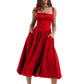 Birgit's Schwarzes Midi-Sonnenkleid