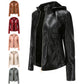 Luxuriöse schicke Lederjacke