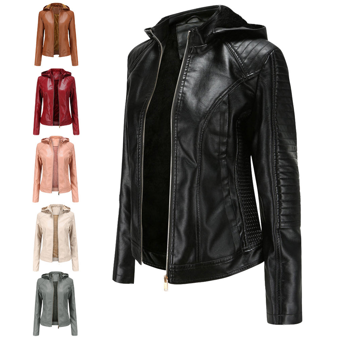 Luxuriöse schicke Lederjacke