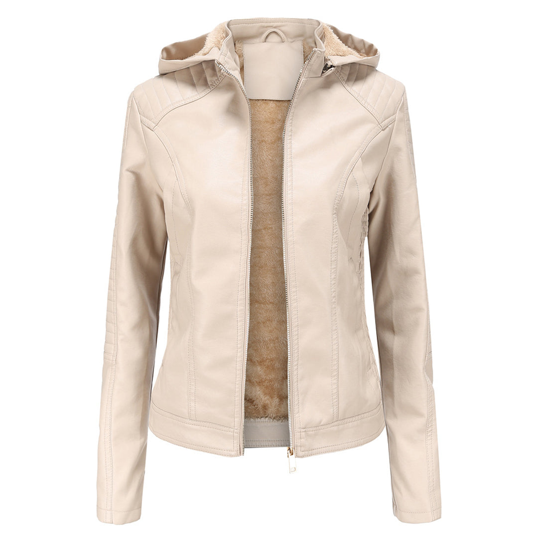 Luxuriöse schicke Lederjacke
