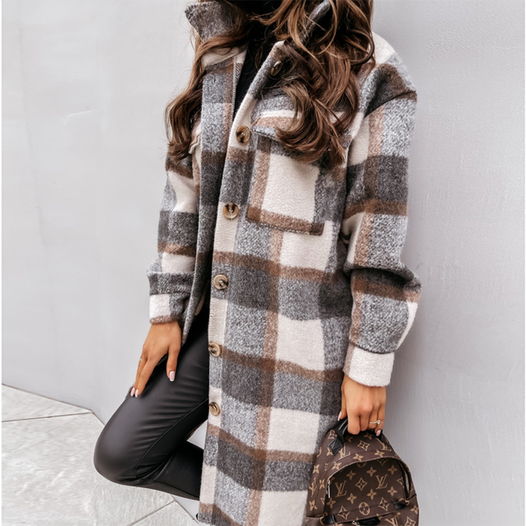 Stilvolle schicke karierte Jacke