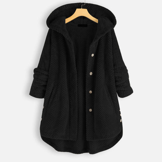 Wendbare Fleecejacke mit Kapuze