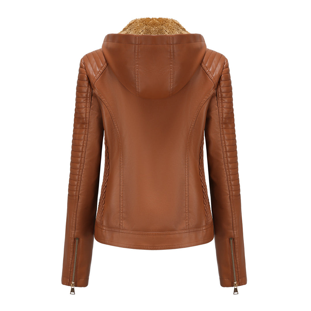 Luxuriöse schicke Lederjacke