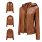 Luxuriöse schicke Lederjacke