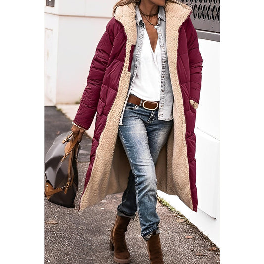 Dana Lässiger Komfort Kapuzen-Fleece-Mantel