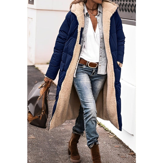 Dana Lässiger Komfort Kapuzen-Fleece-Mantel