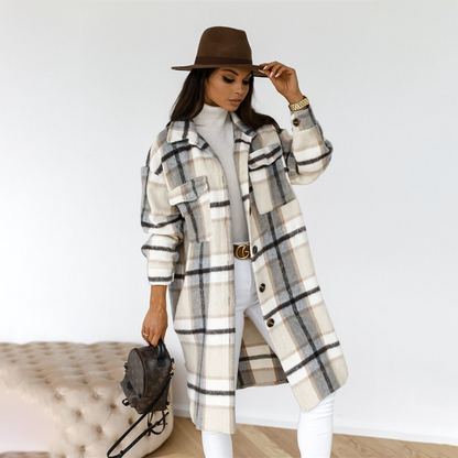 Stilvolle schicke karierte Jacke