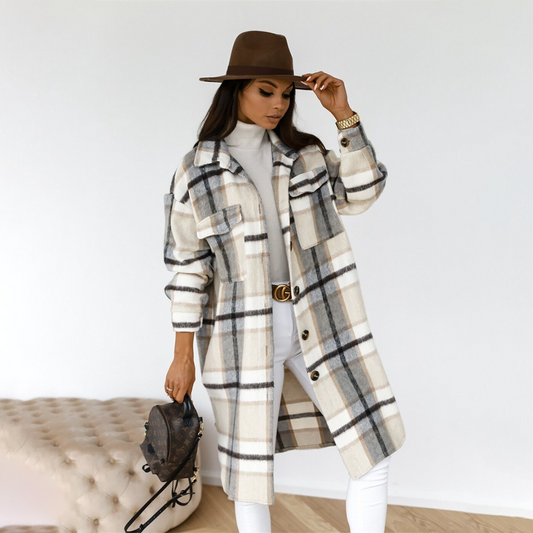 Stilvolle schicke karierte Jacke