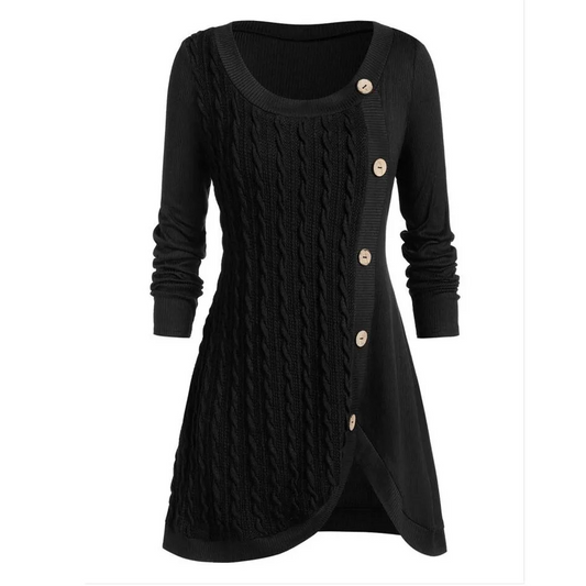 Plus Size Pullover mit O-Ausschnitt