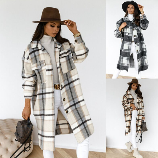 Stilvolle schicke karierte Jacke