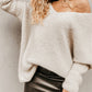 Jacquelyn's V-Ausschnitt Strickpullover