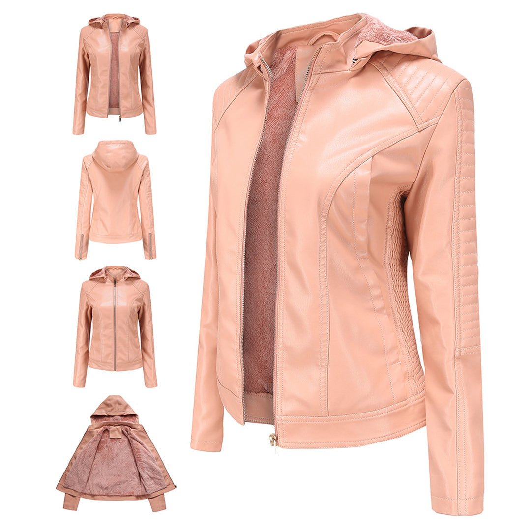 Luxuriöse schicke Lederjacke